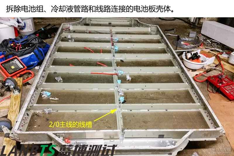 特斯拉電池板拆解:7000多節(jié)18650電池 密密麻麻